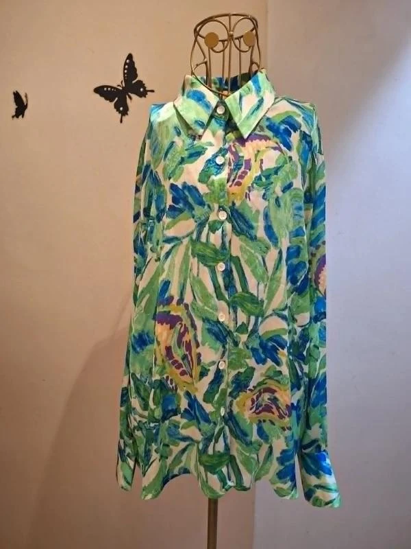 Chemise imprimée multicolore & fluide